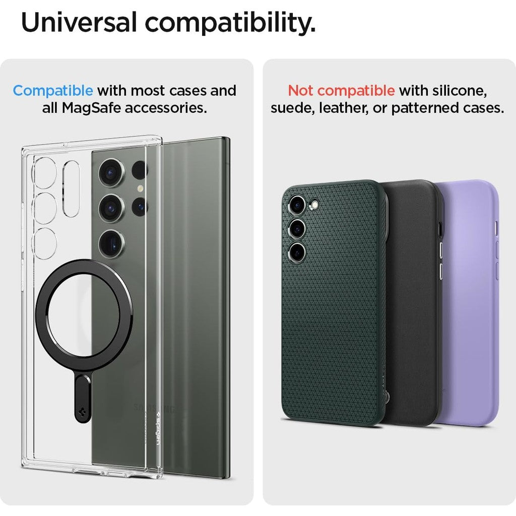 Spigen Magnetic Ring Plate (MagFit) Compatible for iPhone 16/15/14/13/12/11, Pixel 9, Samsung Galaxy Z Fold/Z Flip/S