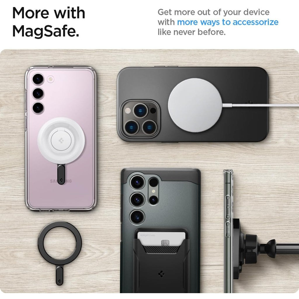 Spigen Magnetic Ring Plate (MagFit) Compatible for iPhone 16/15/14/13/12/11, Pixel 9, Samsung Galaxy Z Fold/Z Flip/S