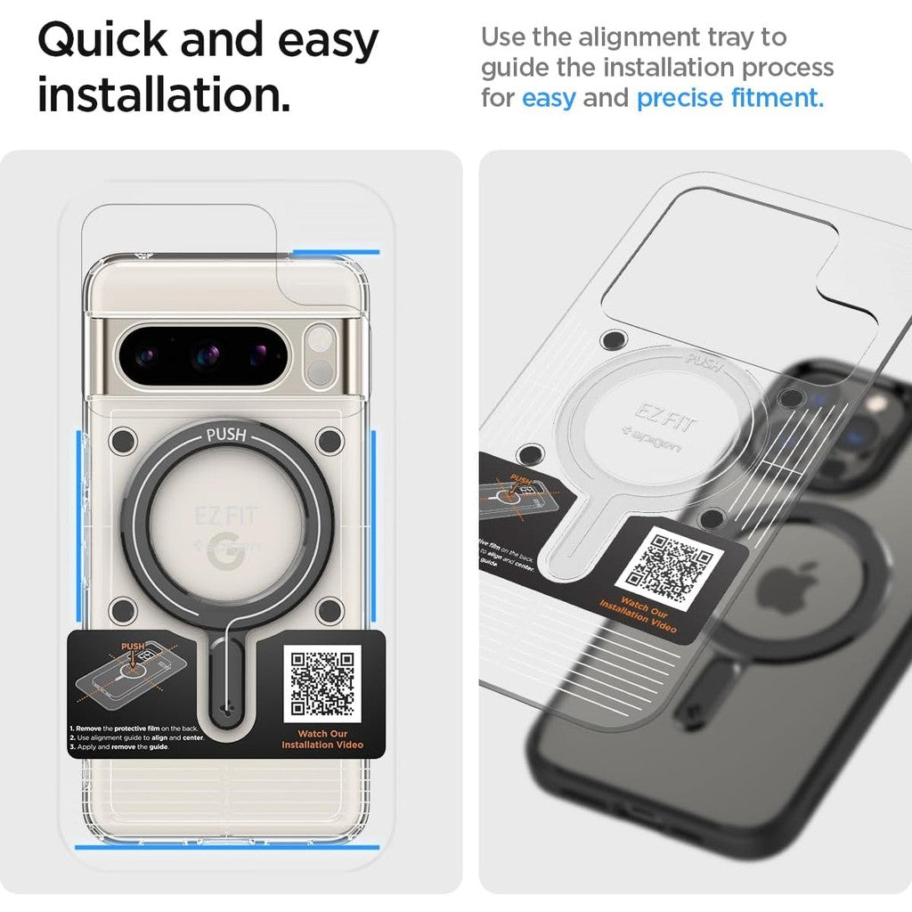 Spigen Magnetic Ring Plate (MagFit) Compatible for iPhone 16/15/14/13/12/11, Pixel 9, Samsung Galaxy Z Fold/Z Flip/S