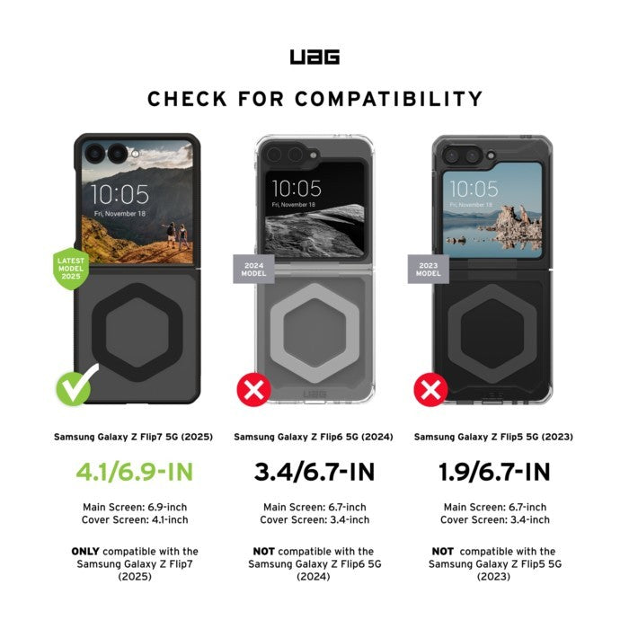 UAG Mouve Magnet Case for Samsung Flip 7 - Ash
