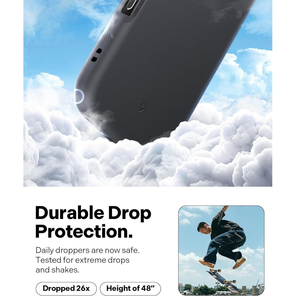 Caseology Nano Pop Mag for iPhone 16 Pro Max Case [Dual Layer Silicone Case] Military Grade Drop Tested - Black Sesame