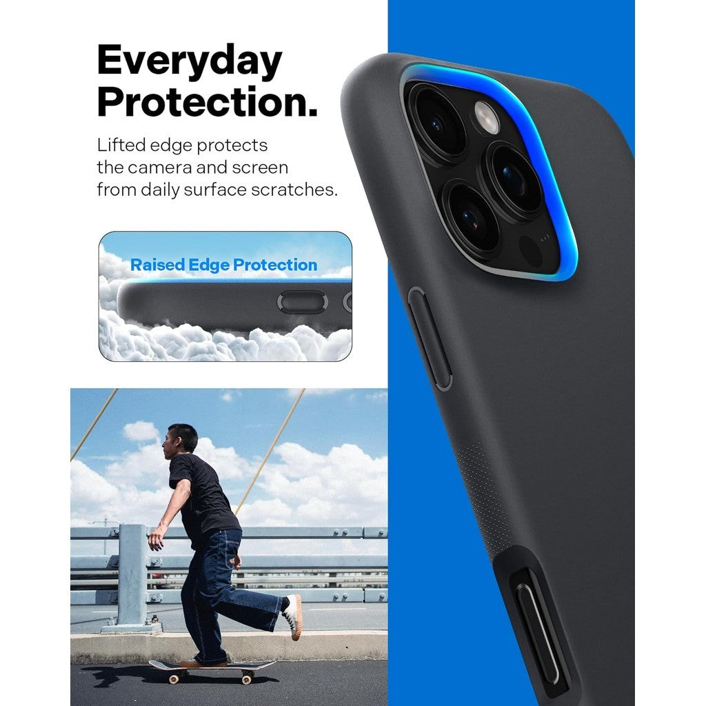 Caseology Nano Pop Mag for iPhone 16 Pro Max Case [Dual Layer Silicone Case] Military Grade Drop Tested - Black Sesame