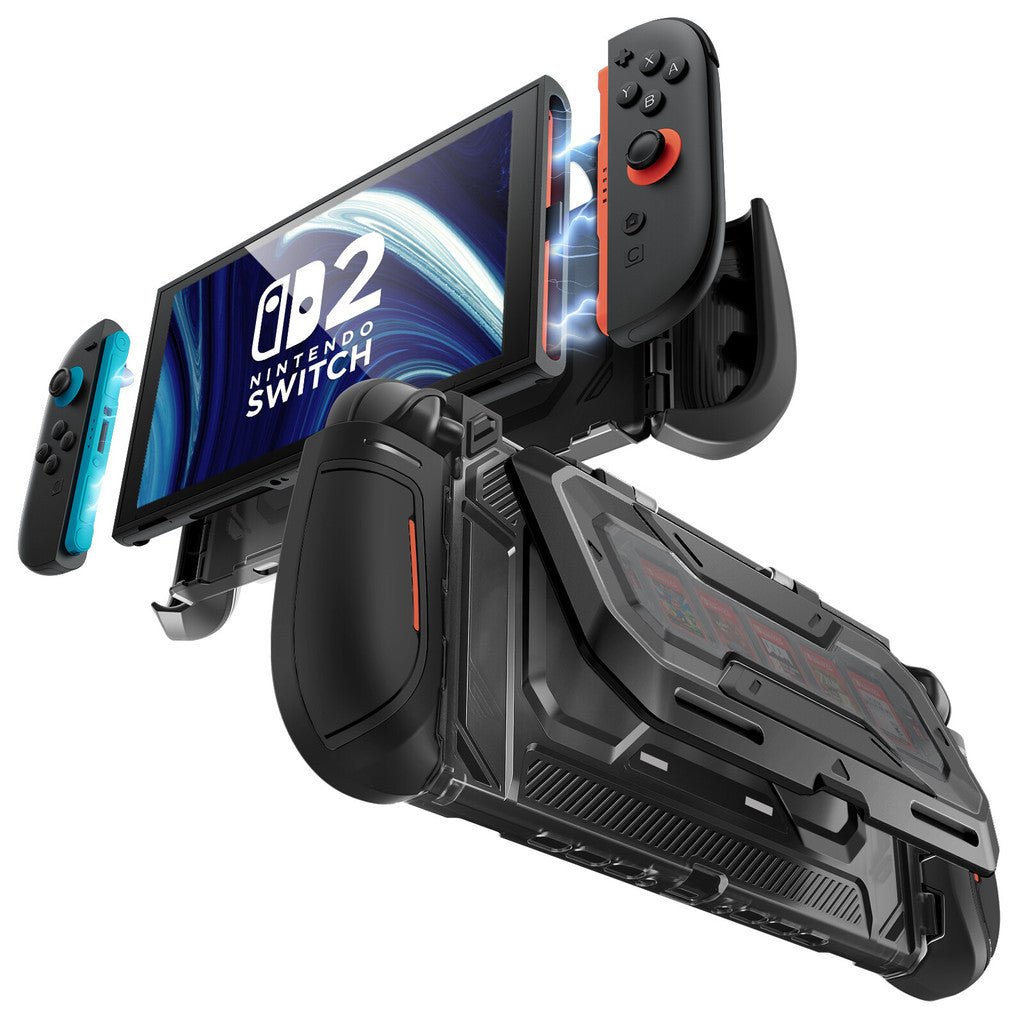 Supcase Dockable for Nintendo Switch 2 Case with Flip Stand Titan Ergonomic Grip Holds 5 Game Cards Joy Con Design