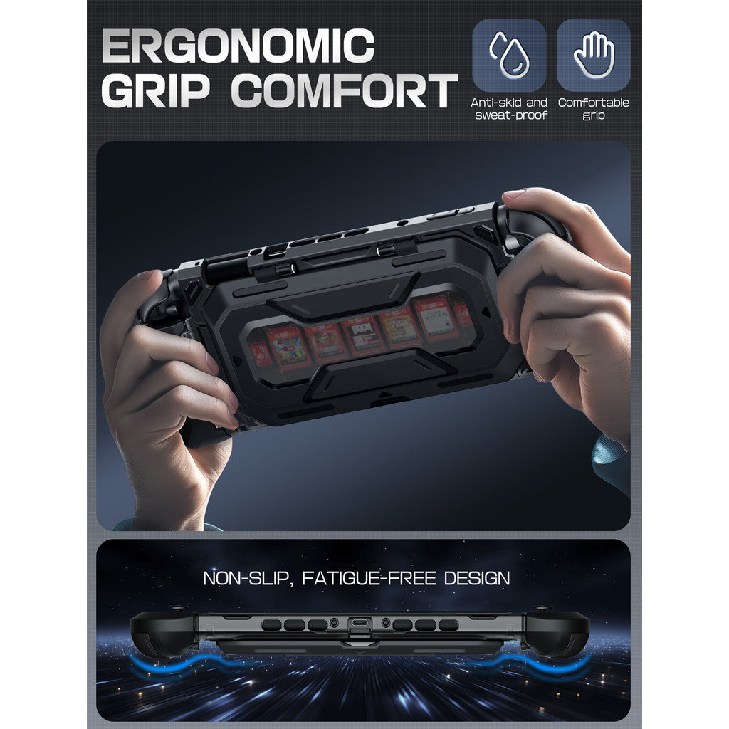 Supcase Dockable for Nintendo Switch 2 Case with Flip Stand Titan Ergonomic Grip Holds 5 Game Cards Joy Con Design