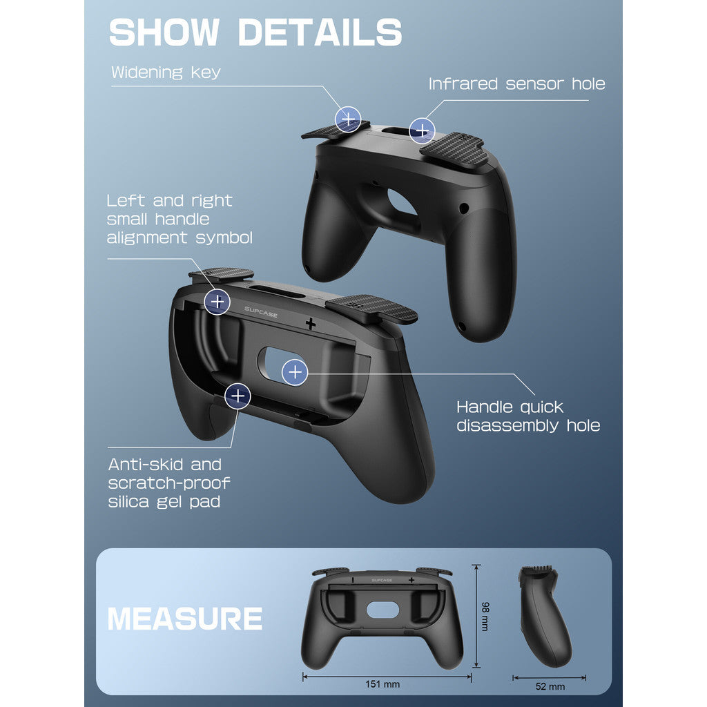 Hand Grips For Nintendo Switch 2 2025 Joy-Con Controller 2 Pack SUPCASE Wear Resistant Game Switch Controller Handle Kit