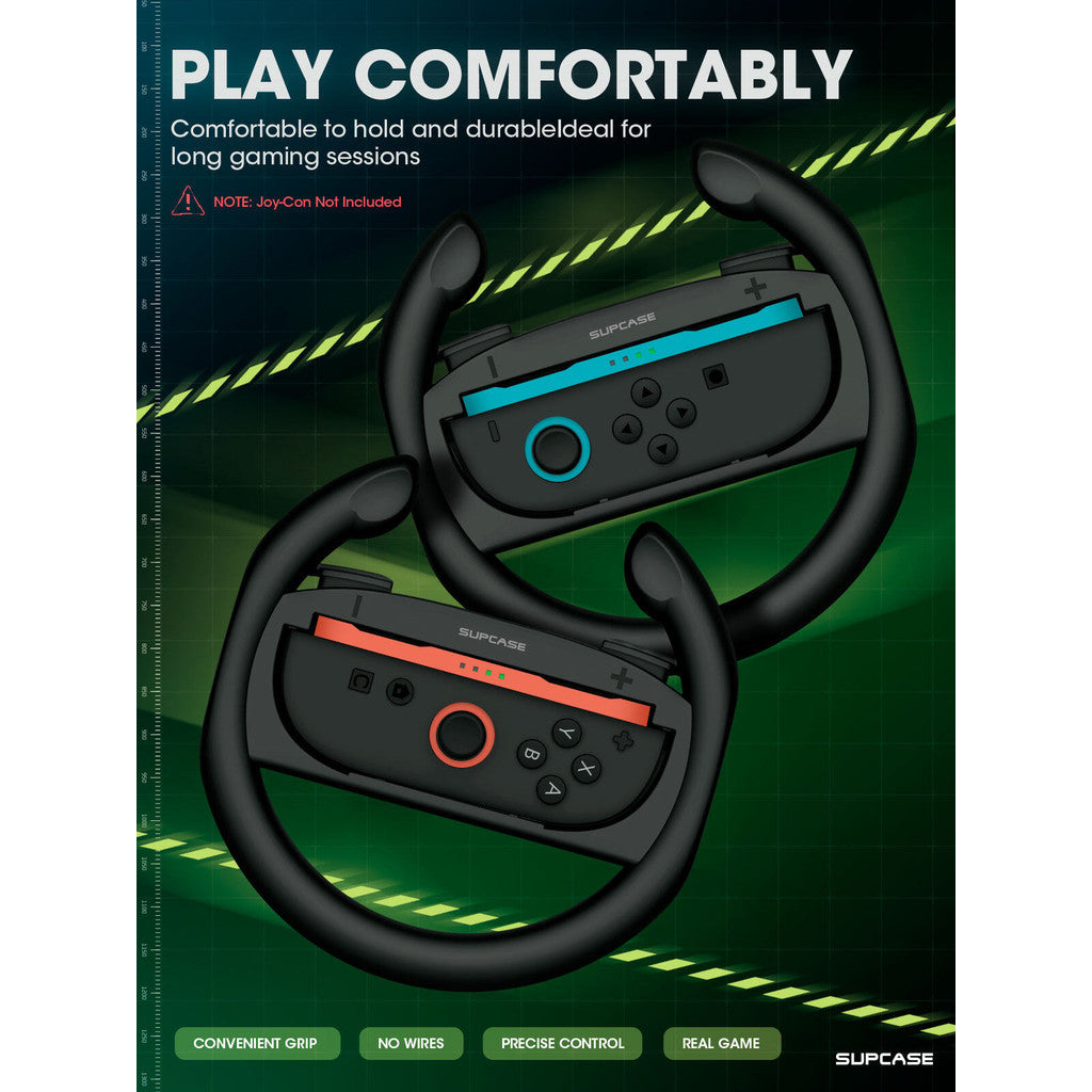 Supcase Controller Steering Wheel For Nintendo Switch 2 Racing Games Accessories for JoyCon Controllers Grip Set