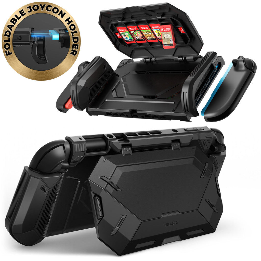 i-Blason Matrix for Nintendo Switch 2 Case with Stand Dockable Foldable JoyCon Holder Game Card Storage Ergonomic Design