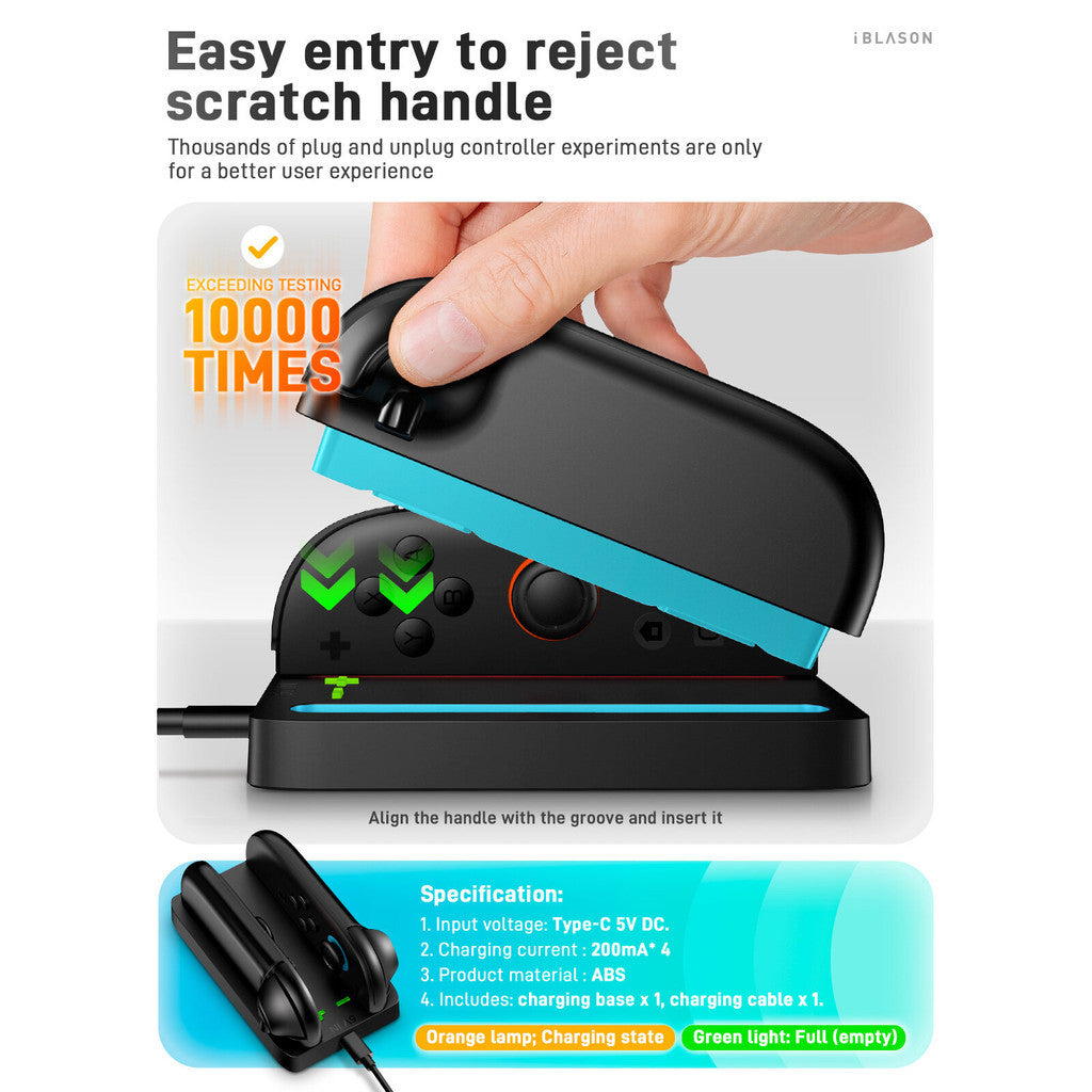 i-Blason Charging Dock Compatible with Nintendo Switch 2 for JoyCon Controller Portable Charger Station LED Indication