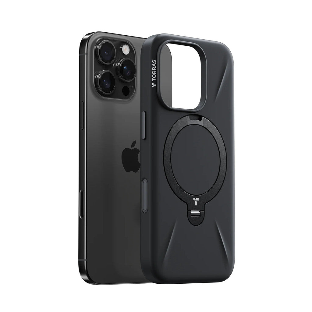 TORRAS Ostand Spin Fusion Silicone Series for iPhone 16 Pro Max