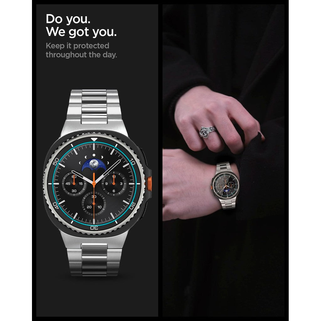 Spigen Glas.tR EZ Fit Tempered Glass Screen Protector Guard for Galaxy Watch 8 Classic (46mm) [2 Pack]