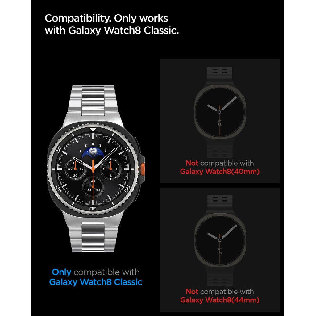 Spigen Glas.tR EZ Fit Tempered Glass Screen Protector Guard for Galaxy Watch 8 Classic (46mm) [2 Pack]