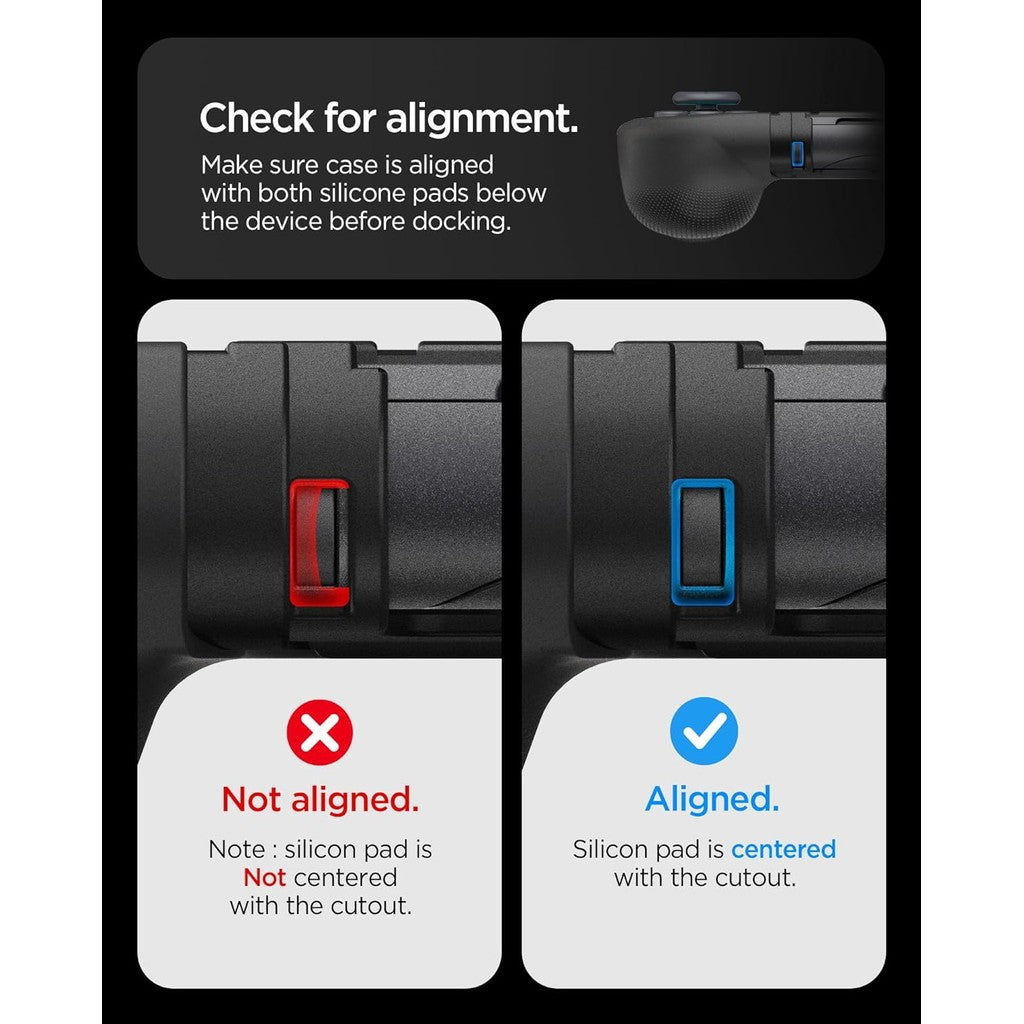 Spigen Dual Grip Nintendo Switch 2 Case (2025) Dockable Controller Cover with Kickstand and Enhanced Grip - Black