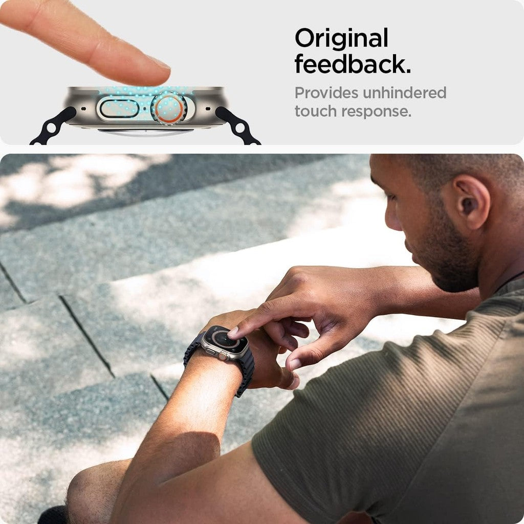 Spigen Glas.tR EZ Fit Tempered Glass Screen Protector Apple Watch Ultra 3 / Ultra 2 / Ultra (49mm) - 2 Pack