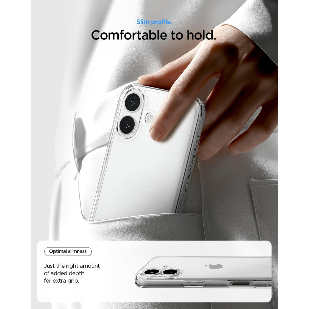 Spigen Ultra Hybrid Crystal Clear Case for iPhone 17 [TPU Covered Camera Control] [Anti-Yellowing] [No Magnet Ring]
