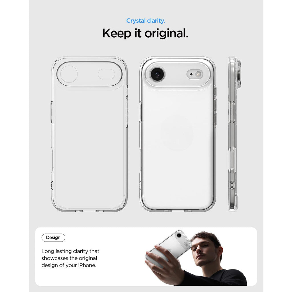 Spigen Ultra Hybrid Crystal Clear Case for iPhone Air [TPU Covered Camera Control] [Anti-Yellowing] [No Magnet Ring]