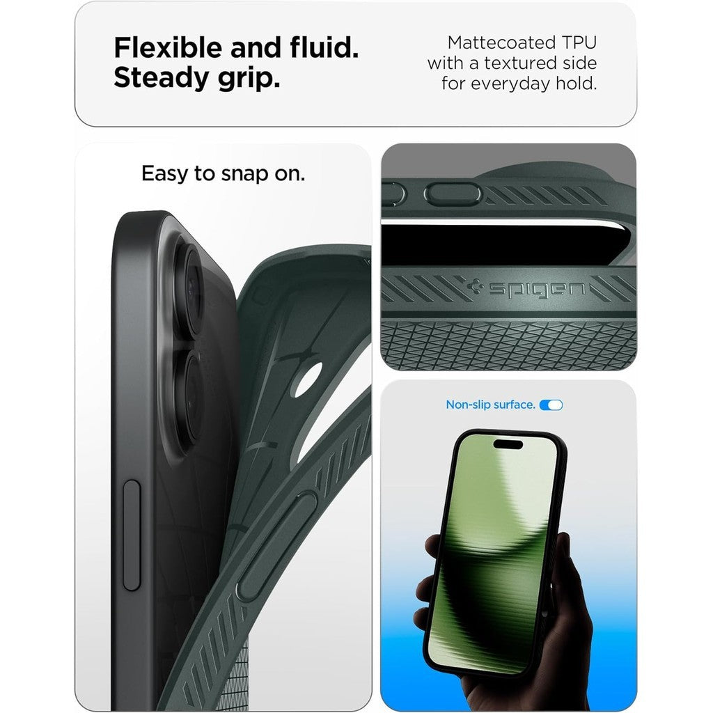Spigen Liquid Air Abyss Green Case Compatible for iPhone 17