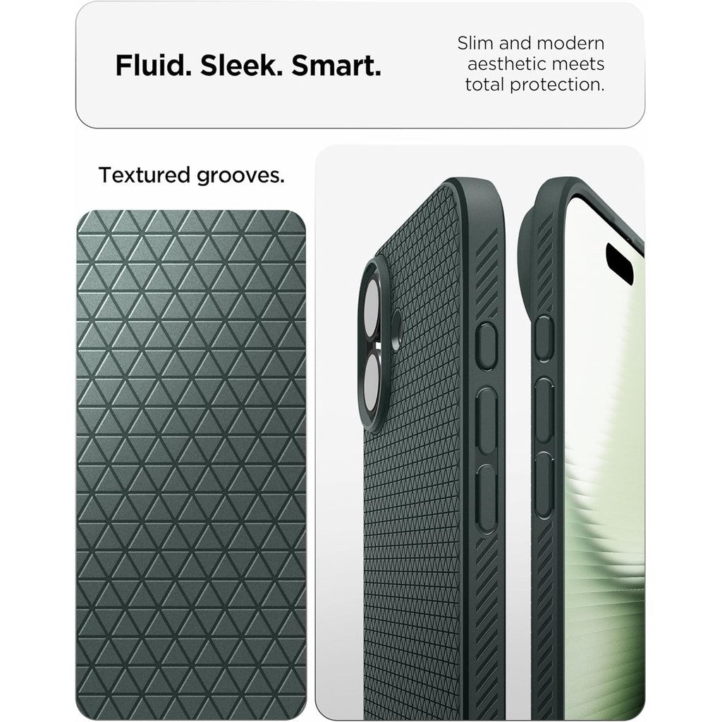 Spigen Liquid Air Abyss Green Case Compatible for iPhone 17