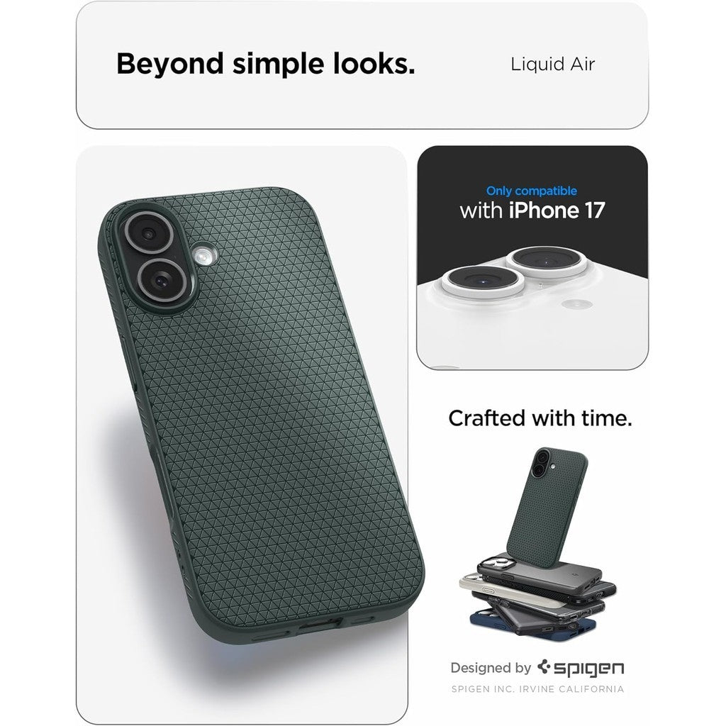 Spigen Liquid Air Abyss Green Case Compatible for iPhone 17