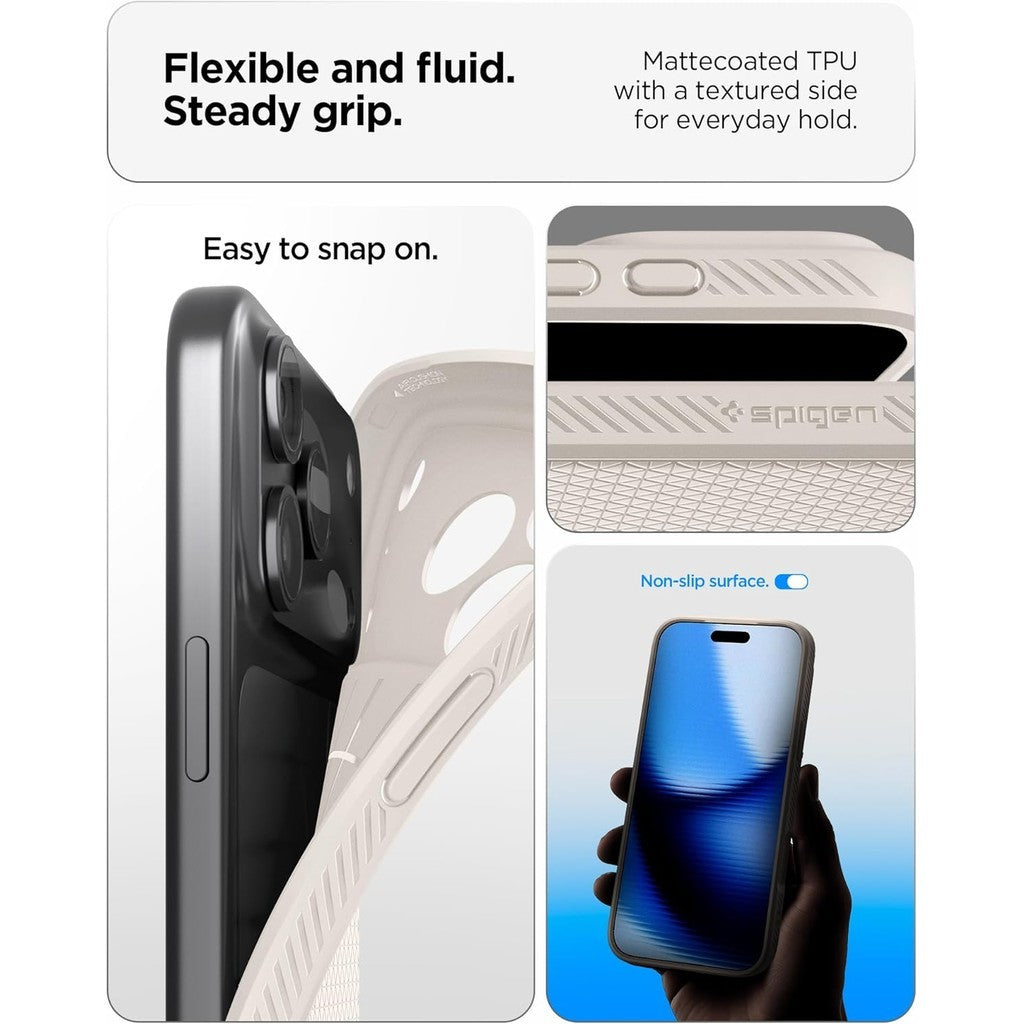 Spigen Liquid Air Case for iPhone 17 Pro Case [TPU Covered Camera Control] [No Magnet Ring] [Military-Grade Protection]