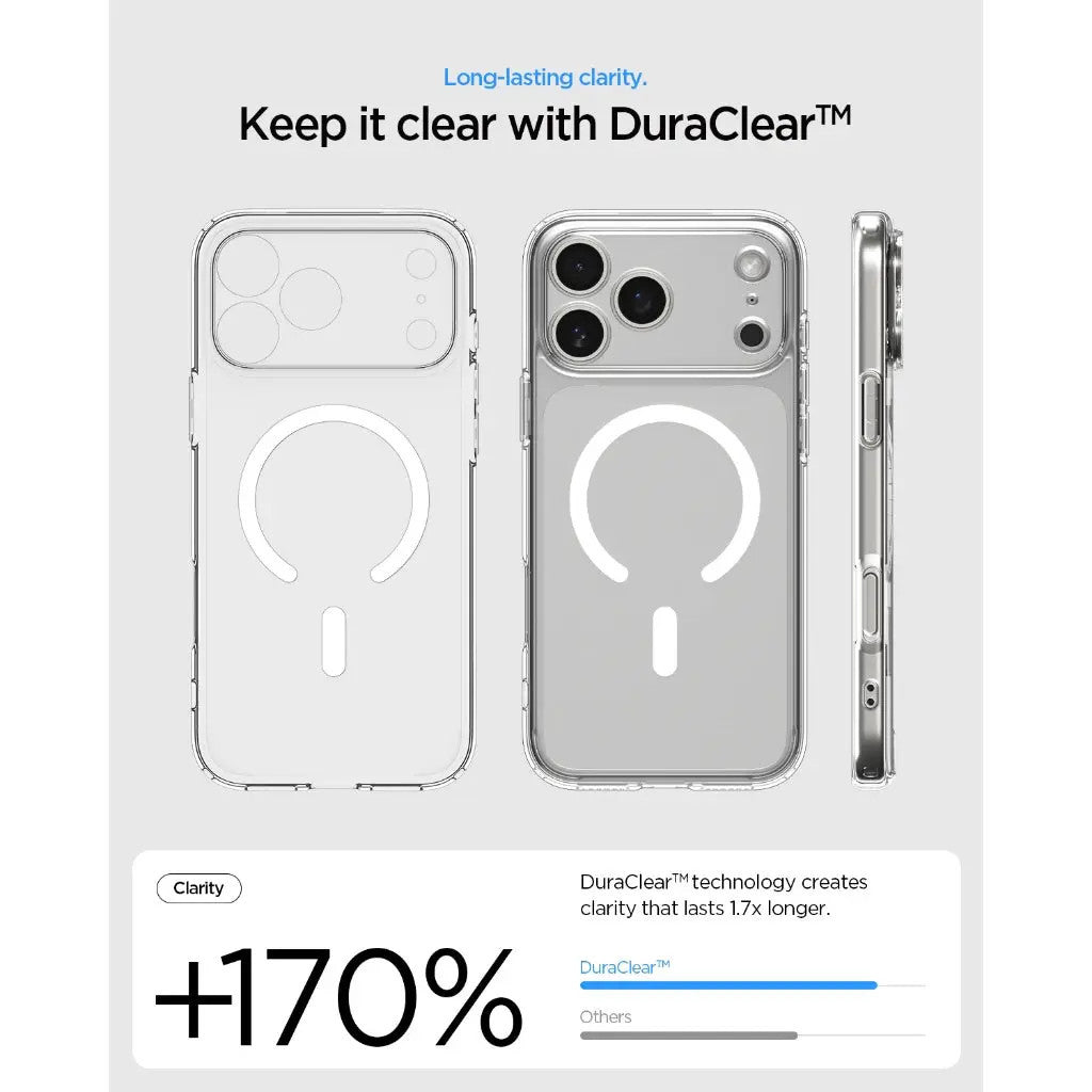 Spigen Ultra Hybrid MagFit for iPhone 17 Pro Max Case - Crystal Clear