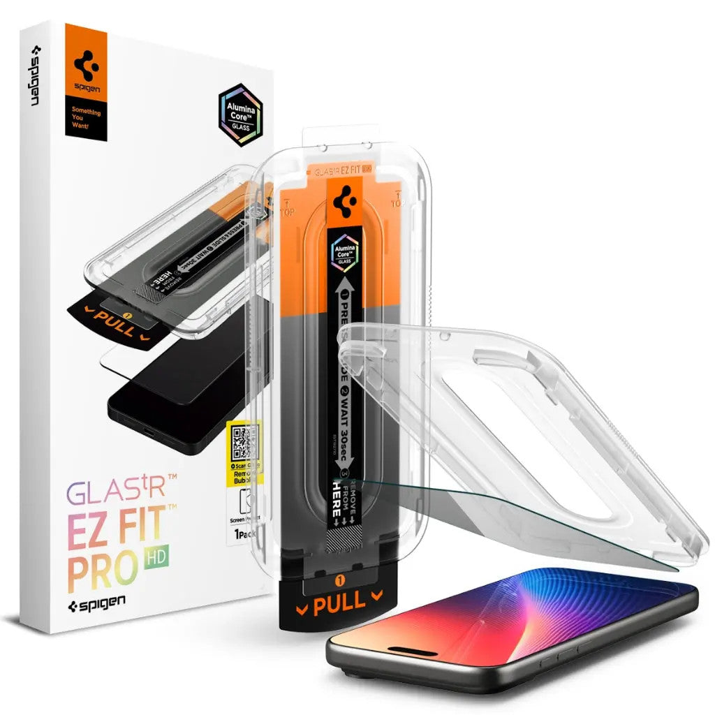Spigen Glas.tR EZ Fit Pro HD Privacy Screen Protector [1 Pack] for iPhone 17 Pro Max / 17 Pro / 17 / 16 Pro Max / 16 Pro