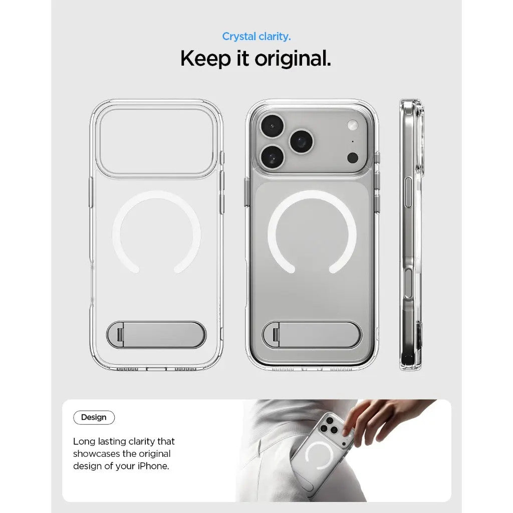 Spigen Ultra Hybrid S MagFit Kickstand for iPhone 17 Pro Max Case