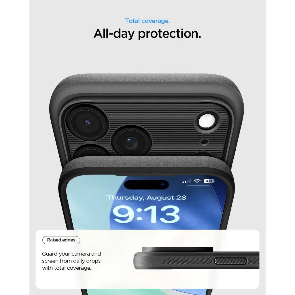 Spigen Rugged Armor MagFit for iPhone 17 Pro Max Case - Matte Black