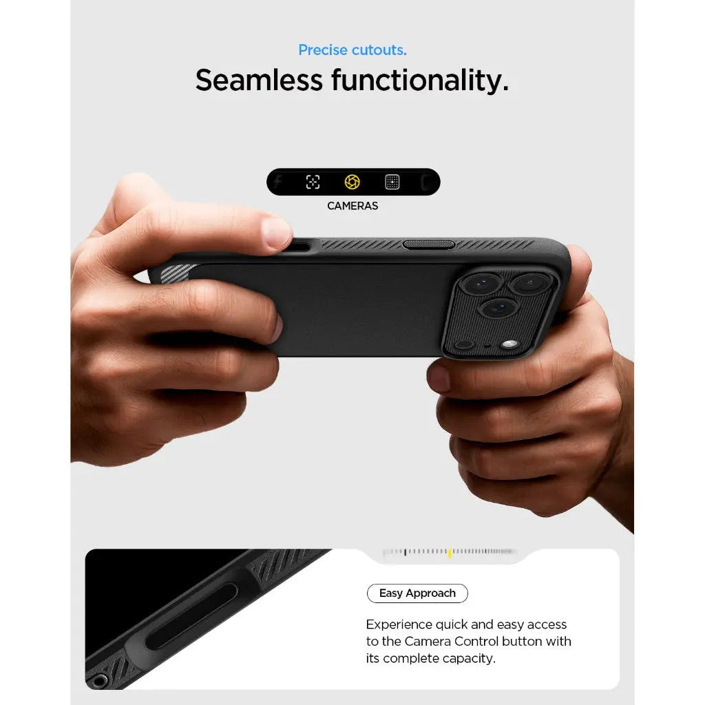 Spigen Rugged Armor MagFit for iPhone 17 Pro Max Case - Matte Black