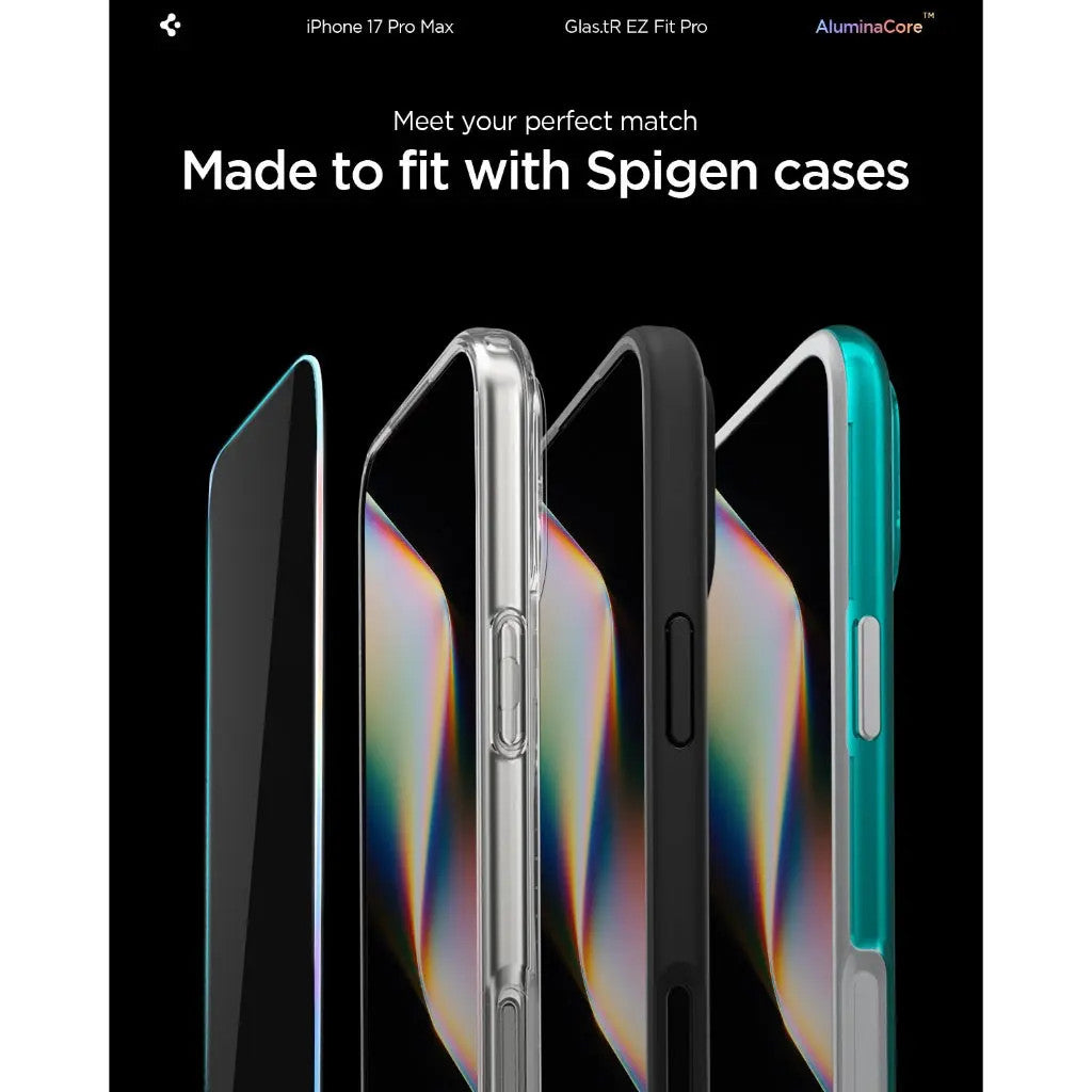 Spigen Glas.tR EZ Fit Pro HD Privacy Screen Protector [1 Pack] for iPhone 17 Pro Max / 17 Pro / 17 / 16 Pro Max / 16 Pro