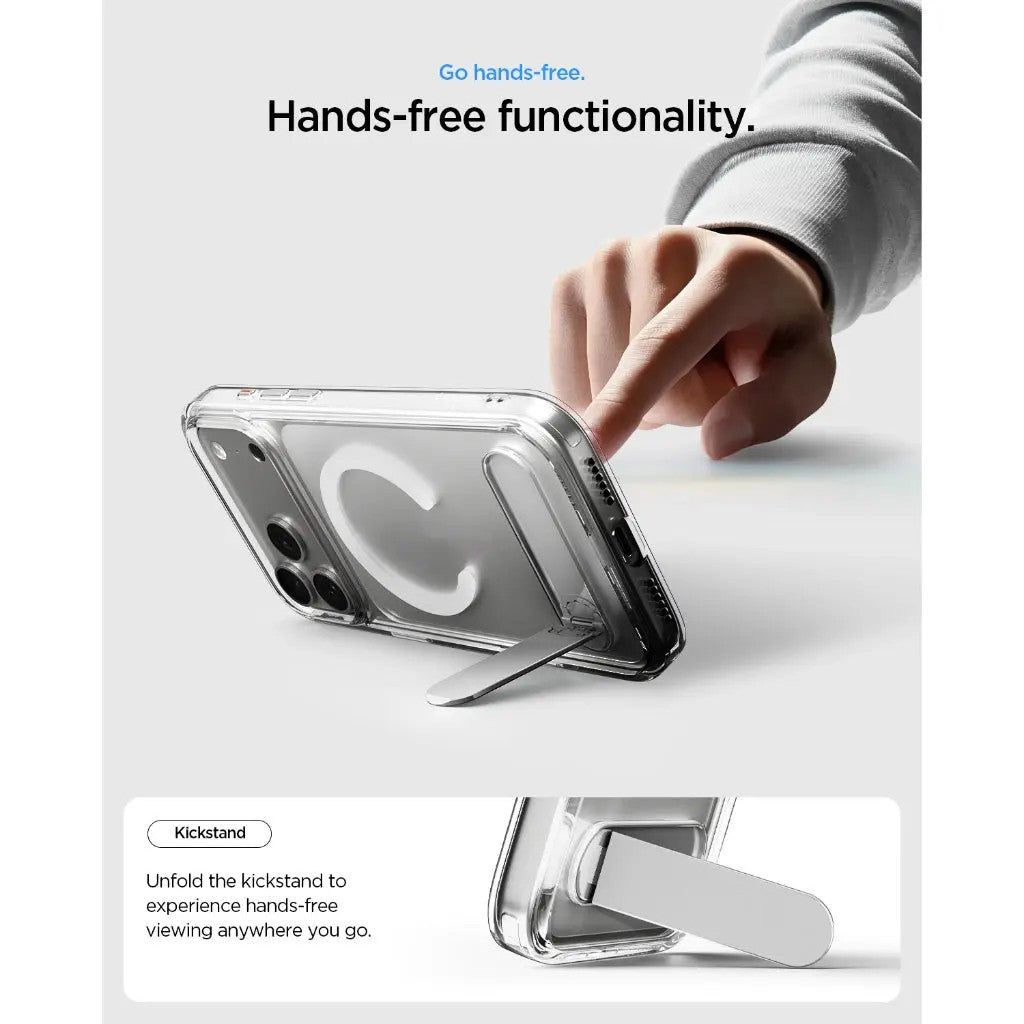 Spigen Ultra Hybrid S MagFit Kickstand for iPhone 17 Pro Max Case
