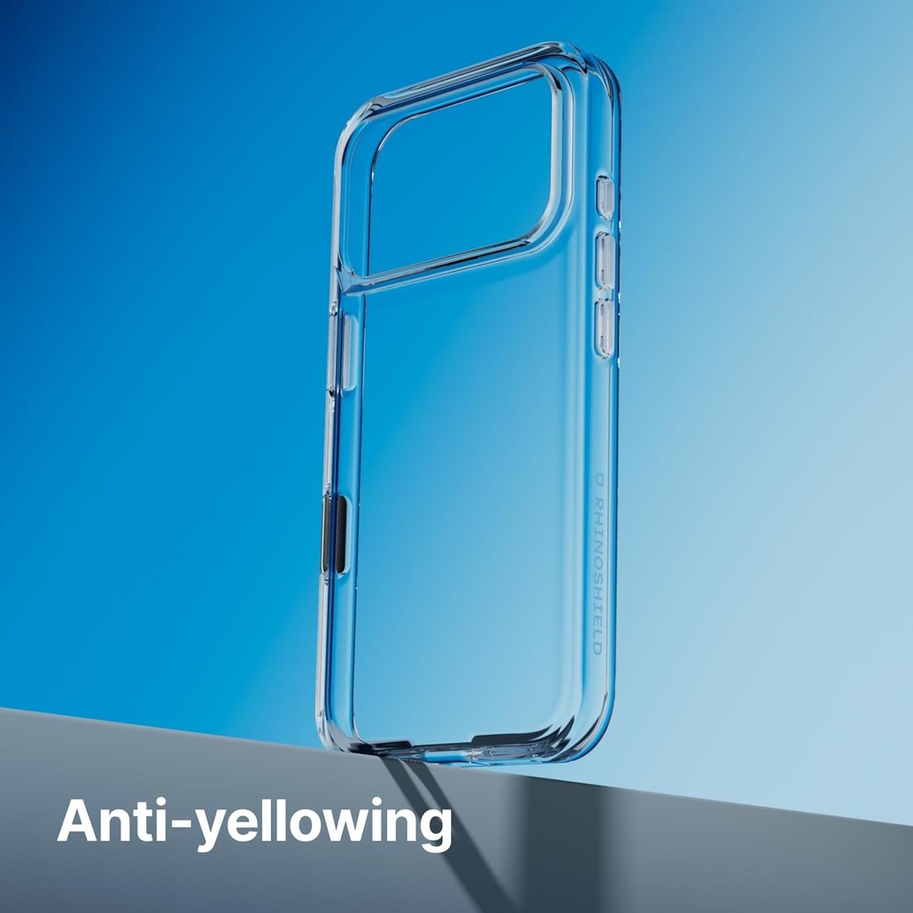 RhinoShield Clear Case for iPhone 17 / Air / Pro / Pro Max - Anti-Yellowing Shockproof, Military Grade Drop Protection