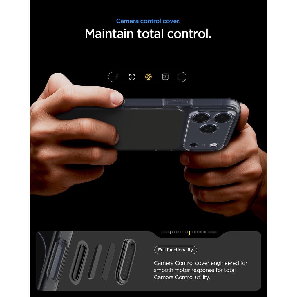 Spigen Ultra Hybrid T MagFit for iPhone 17 Pro Case [Camera Control Button] - Matte Black