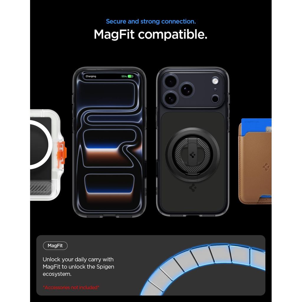 Spigen Ultra Hybrid T MagFit for iPhone 17 Pro Case [Camera Control Button] - Matte Black