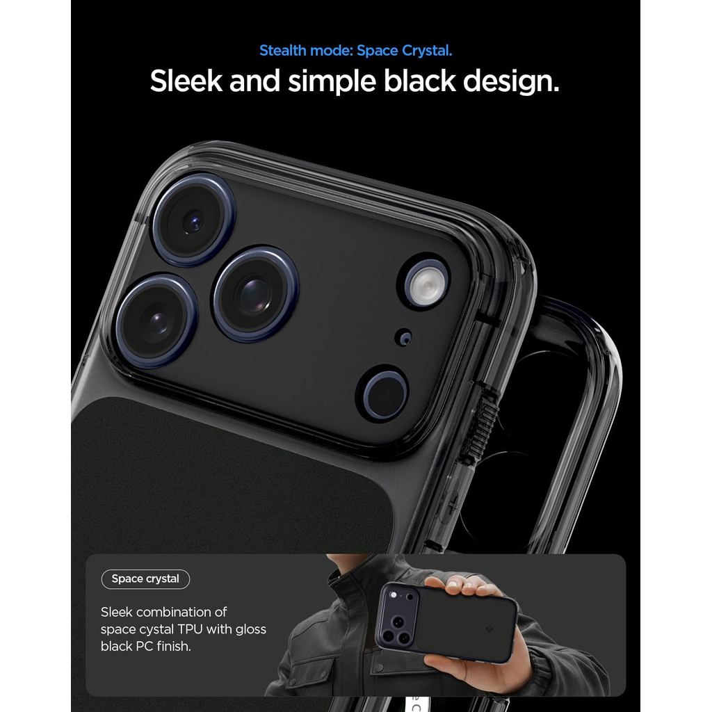 Spigen Ultra Hybrid T MagFit for iPhone 17 Pro Case [Camera Control Button] - Matte Black