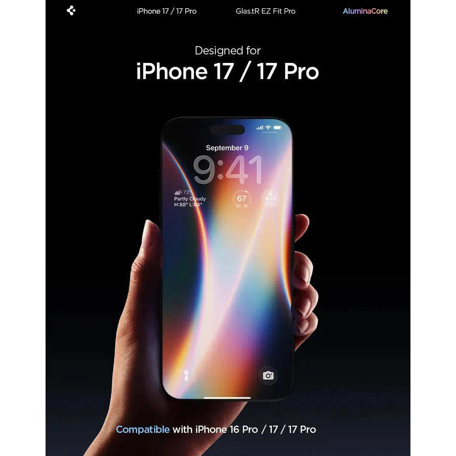 Spigen EZ Fit Pro HD Screen Protector iPhone 17 Pro / 17 / 16 Pro [1 Pack]