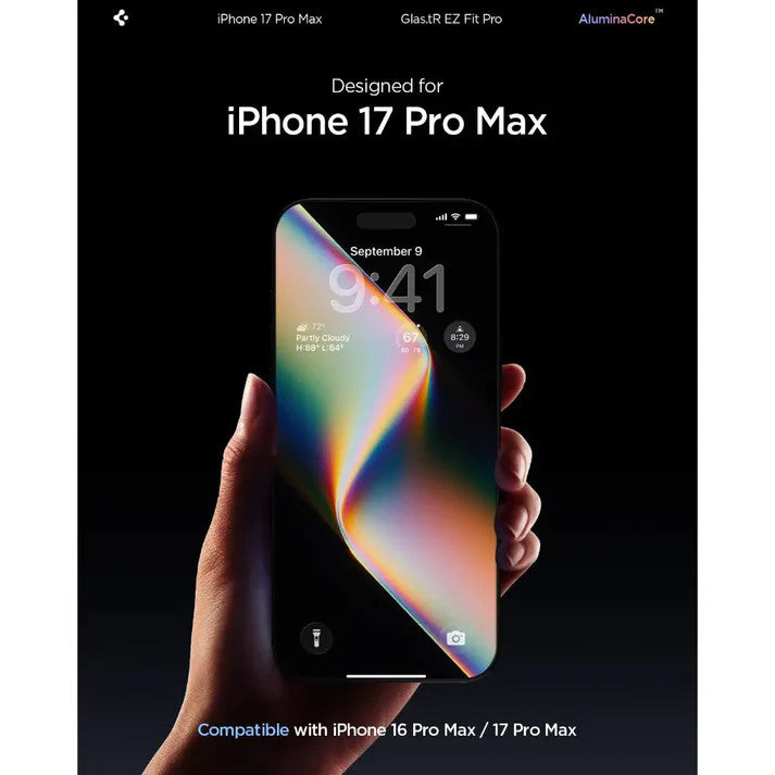 Spigen EZ Fit Pro HD Screen Protector for iPhone 17 Pro Max / 16 Pro Max [1 Pack]