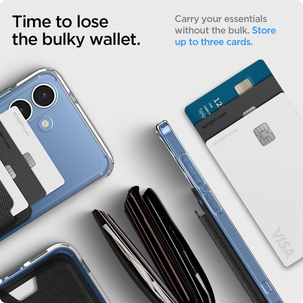 Spigen Urban Fit Wallet 3 Cards (Mag Fit) Galaxy S25/Ultra/ Z Fold 7 Pixel 10 Pro/Pro XL/Fold iPhone 17/16/15/14/13/12