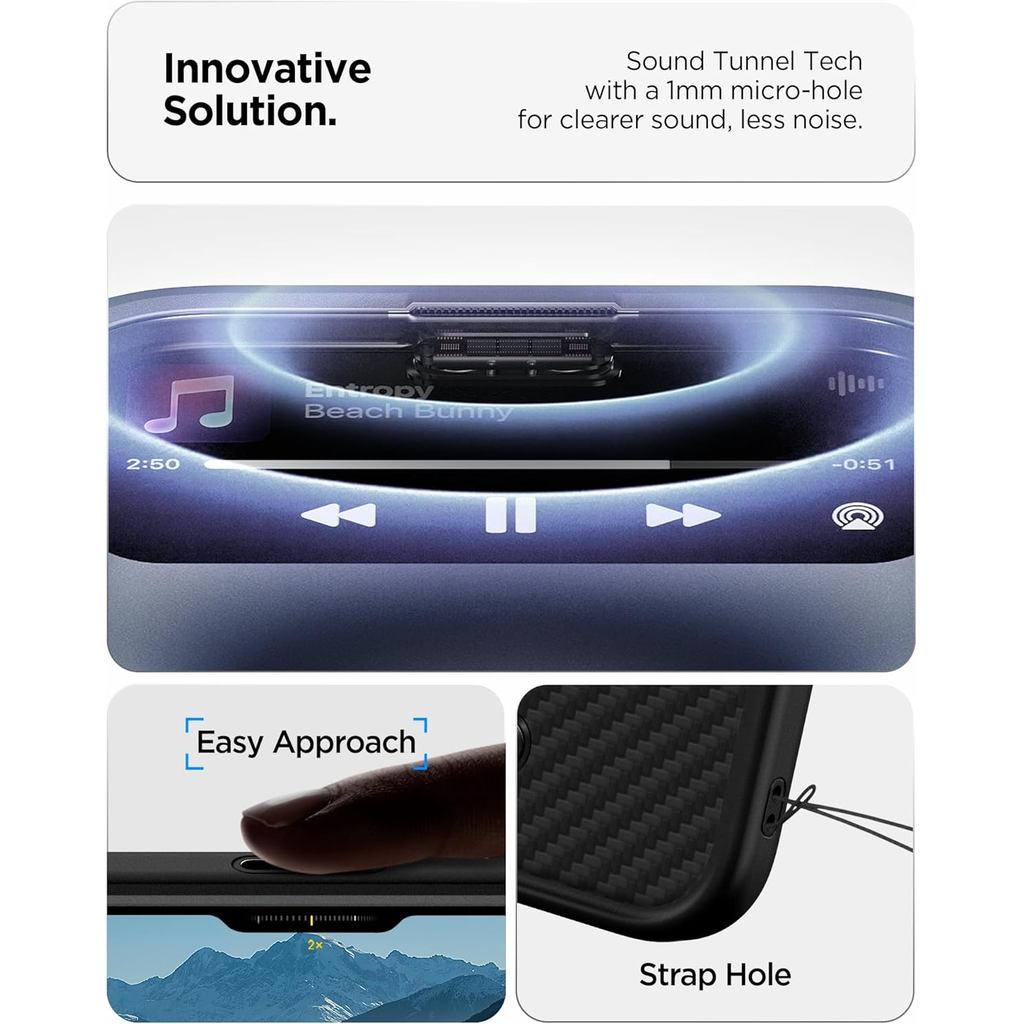 Spigen Enzo Aramid T [Camera Control Button] for iPhone 17 Pro Max Case - Black