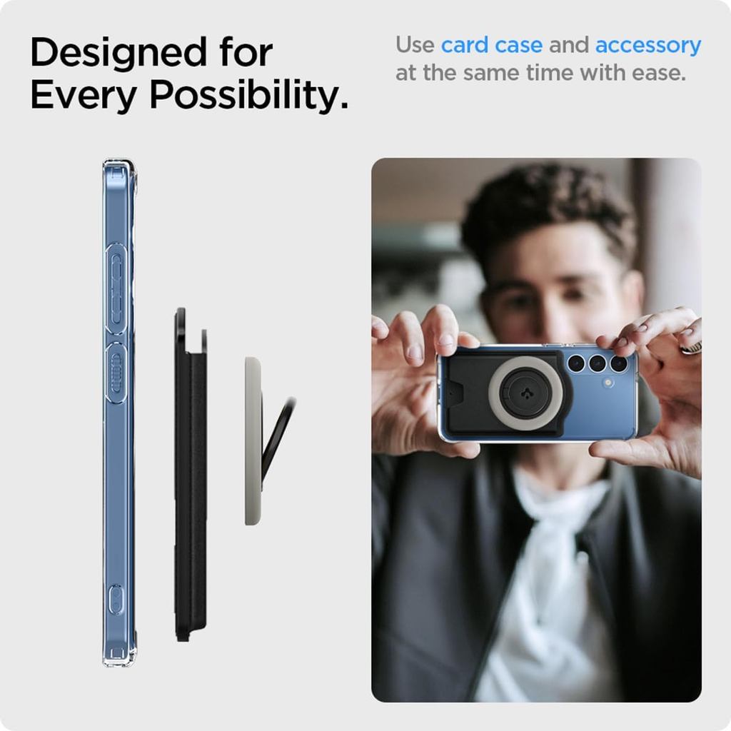 Spigen Valentinus 3 Cards Wallet (Mag Fit+) Galaxy S25/Ultra/Edge/Plus Z Fold 7 Pixel 10 Pro/XL iPhone 17/16/15/14/13/12