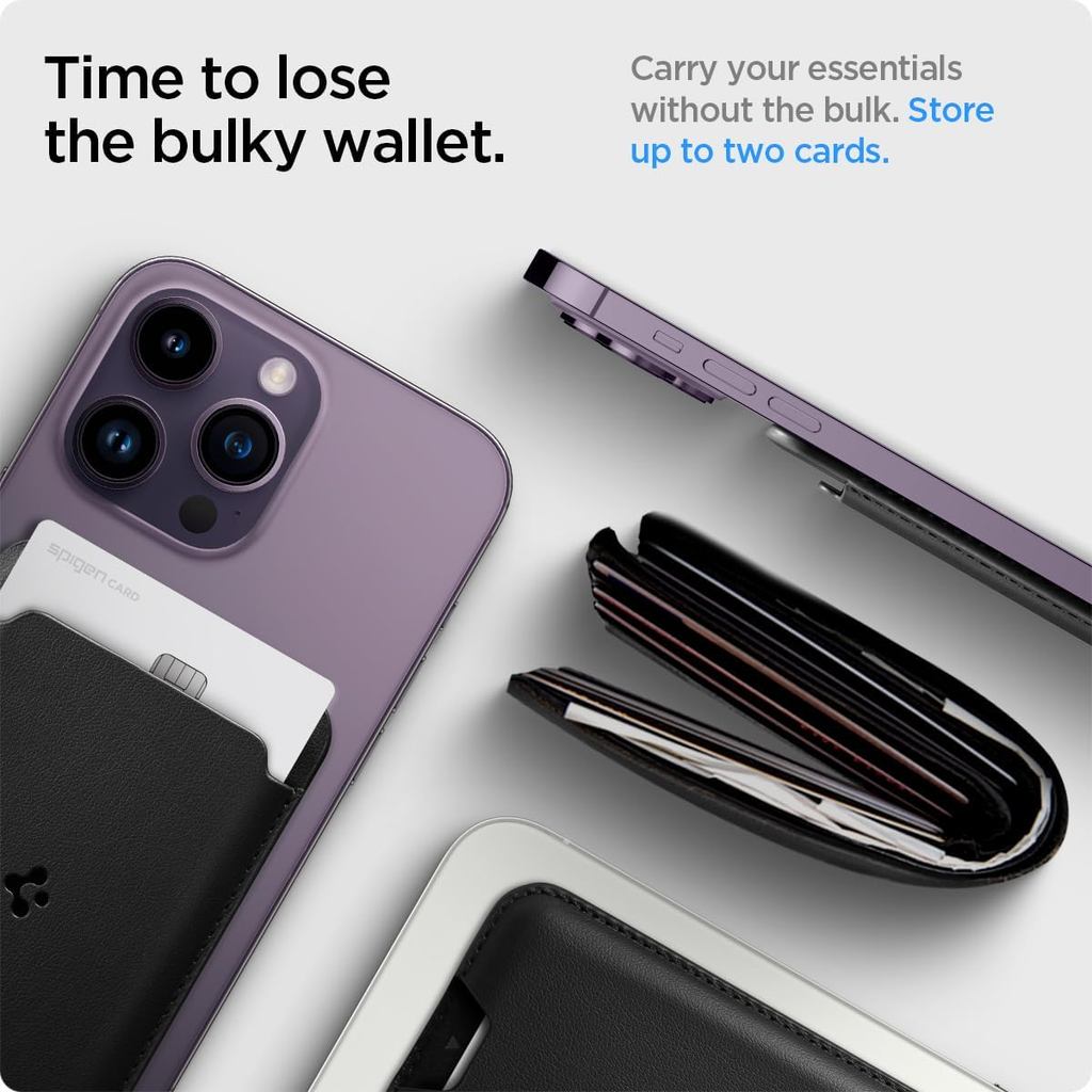 Spigen Valentinus (Mag Fit) Wallet 2 Card Holder Compatible with iPhone 17/16/15/14/13/12 Models, Pixel 10 Series