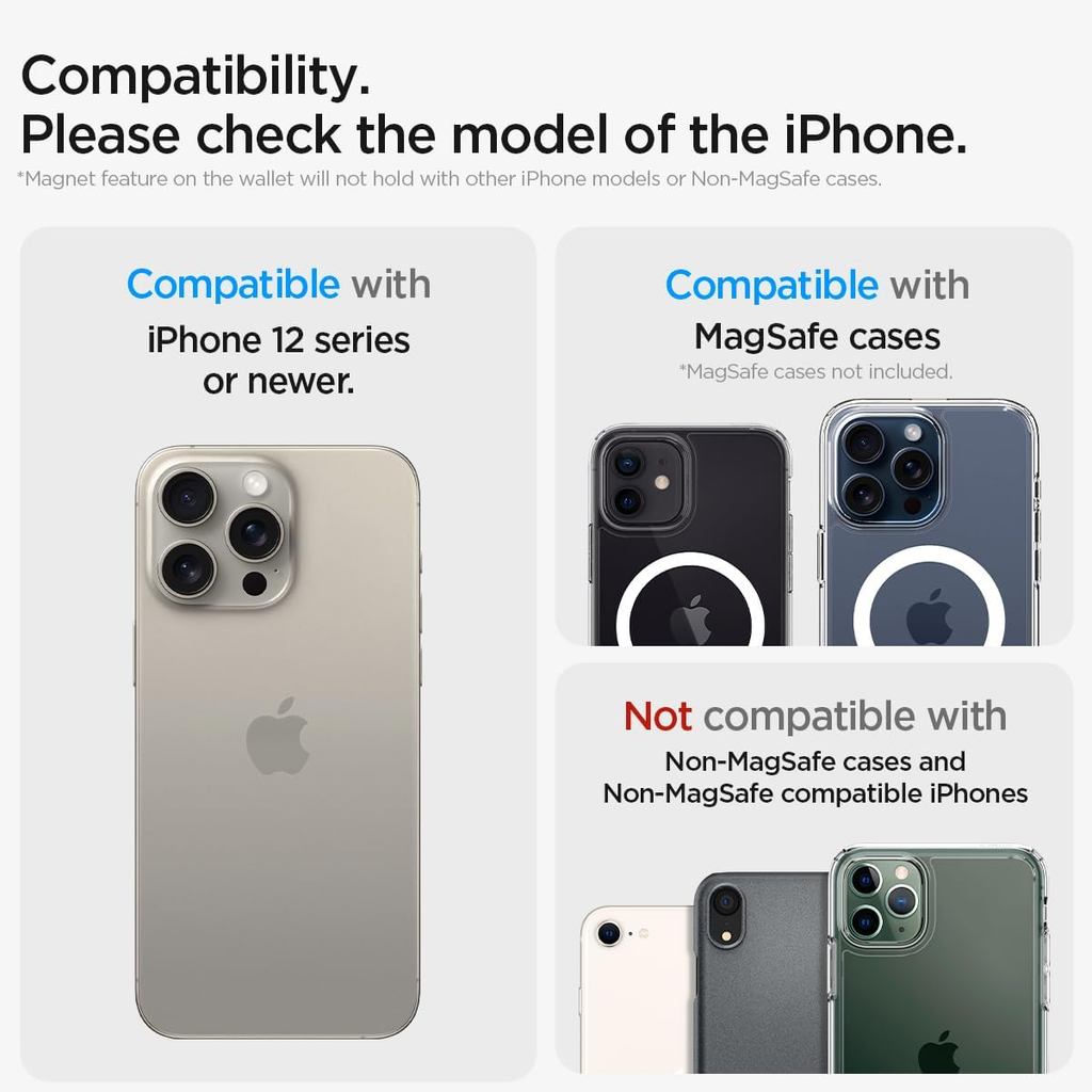 Spigen Valentinus (Mag Fit) Wallet 2 Card Holder Compatible with iPhone 17/16/15/14/13/12 Models, Pixel 10 Series