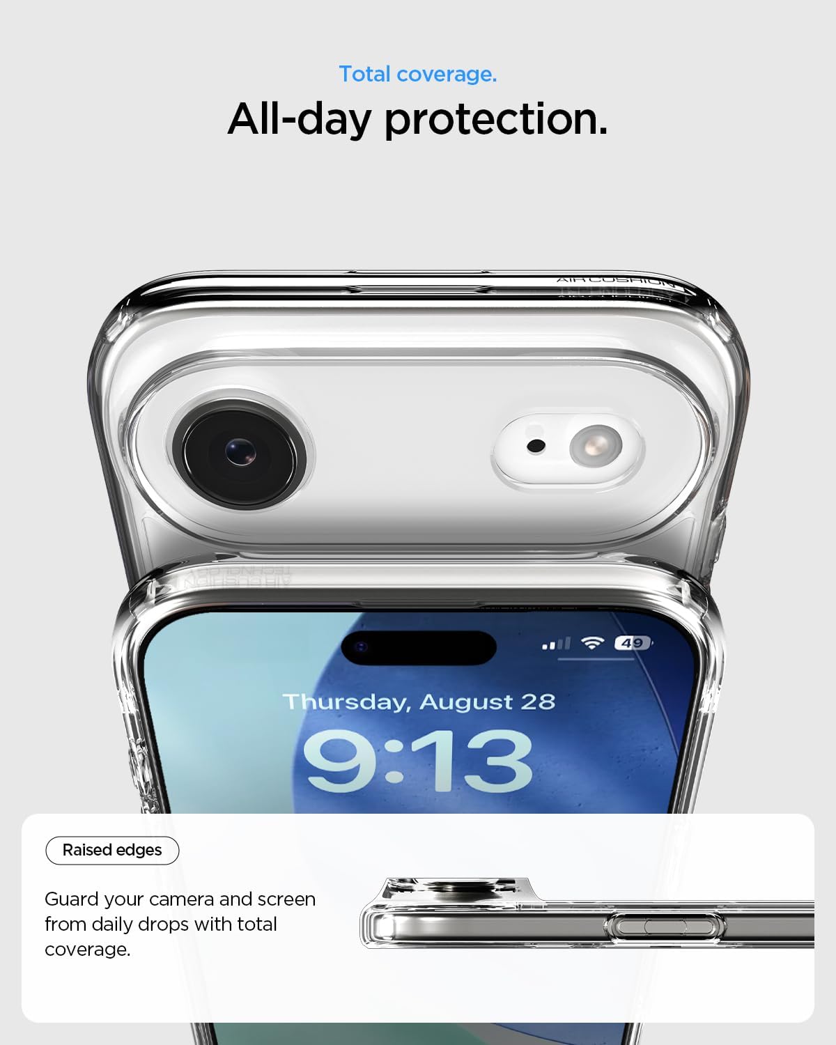 Spigen Ultra Hybrid Designed for iPhone Air Case [TPU Covered Camera Control] [Anti-Yellowing] - Crystal Clear