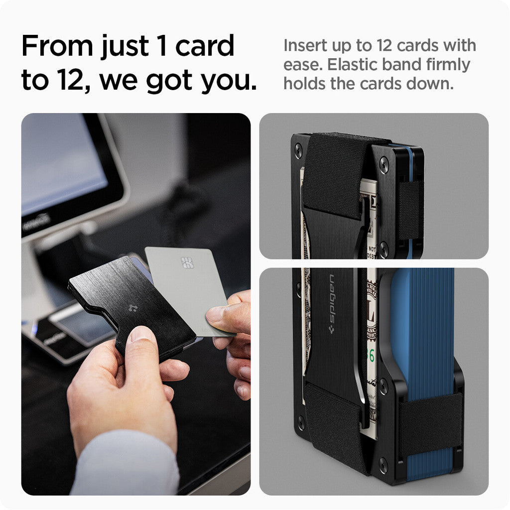 SPIGEN Card Holder [Wallet S] Built with Aluminum 12 Cards / Aluminum Card Holder / Money Holder / Cash Holder