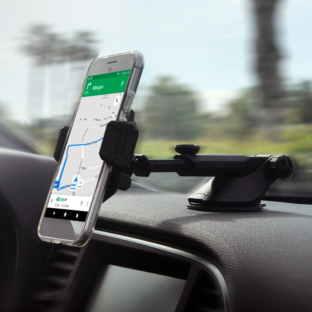 SPIGEN Car Mount [TS35] Suction Cup with Integrated Adhesive Gel Pad, Secure Lock with One-Touch Technology