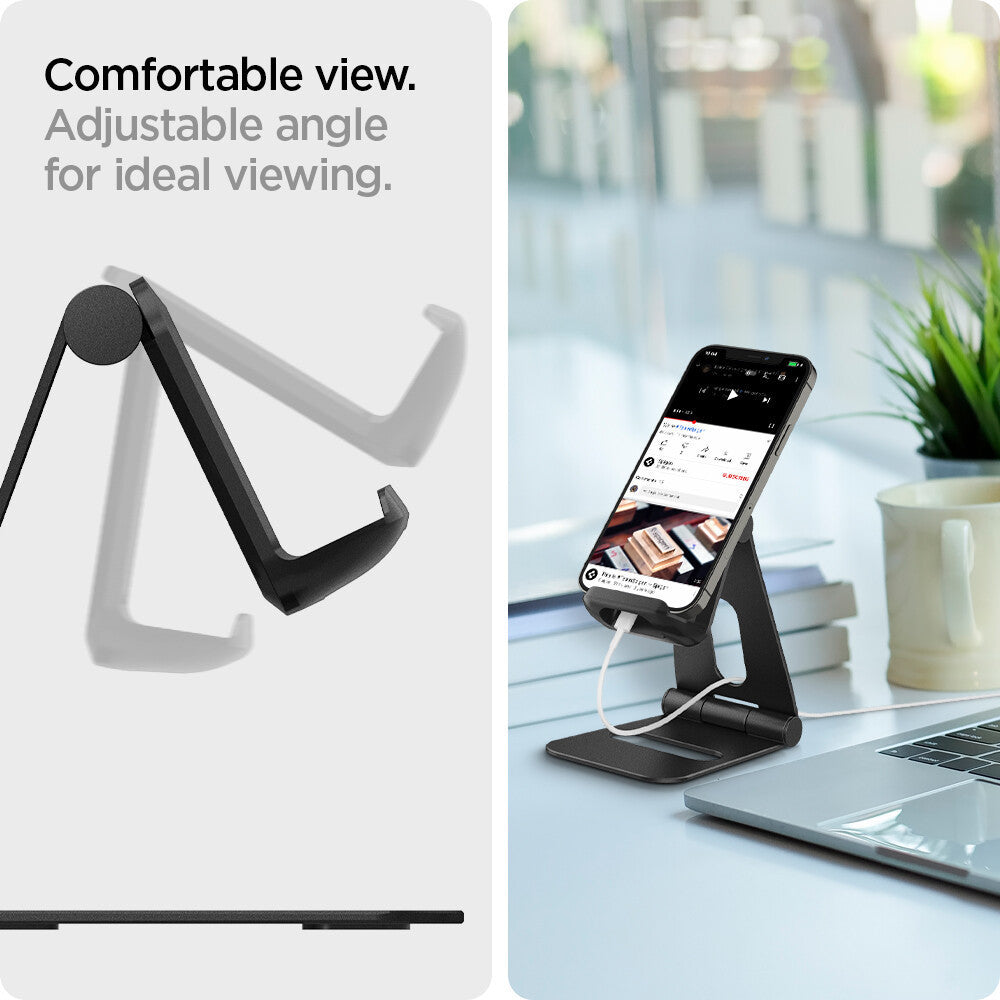 SPIGEN Universal Stand S311 Phone, Tablet, Nintendo Switch Stand Foldable & Adjustable Aluminum Desktop Stand Holder