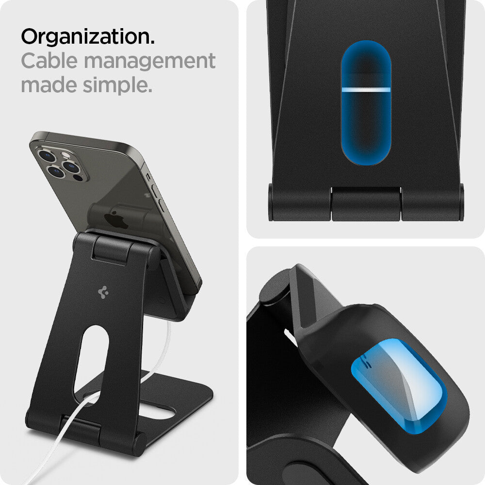 SPIGEN Universal Stand S311 Phone, Tablet, Nintendo Switch Stand Foldable & Adjustable Aluminum Desktop Stand Holder