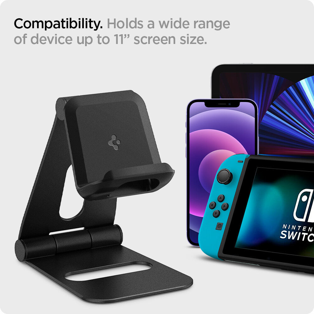 SPIGEN Universal Stand S311 Phone, Tablet, Nintendo Switch Stand Foldable & Adjustable Aluminum Desktop Stand Holder