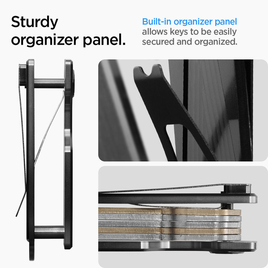 SPIGEN Key Holder [Metal Fit Organizer] Keeping your Keys at All-In-One Place with Silent Hold
