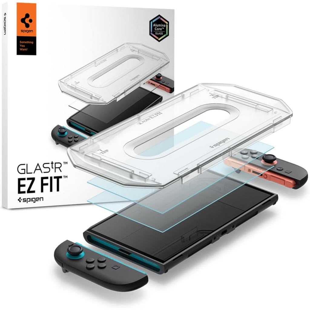 SPIGEN Glas.tR EZ Fit [2 Pack] Screen Protector for Nintendo Switch 2