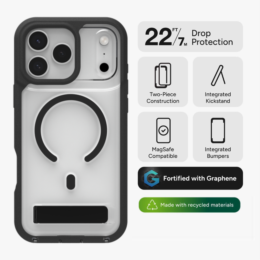ZAGG Rainier Snap with Kickstand + Camera Control Button MagSafe Case for iPhone 17 Pro Max